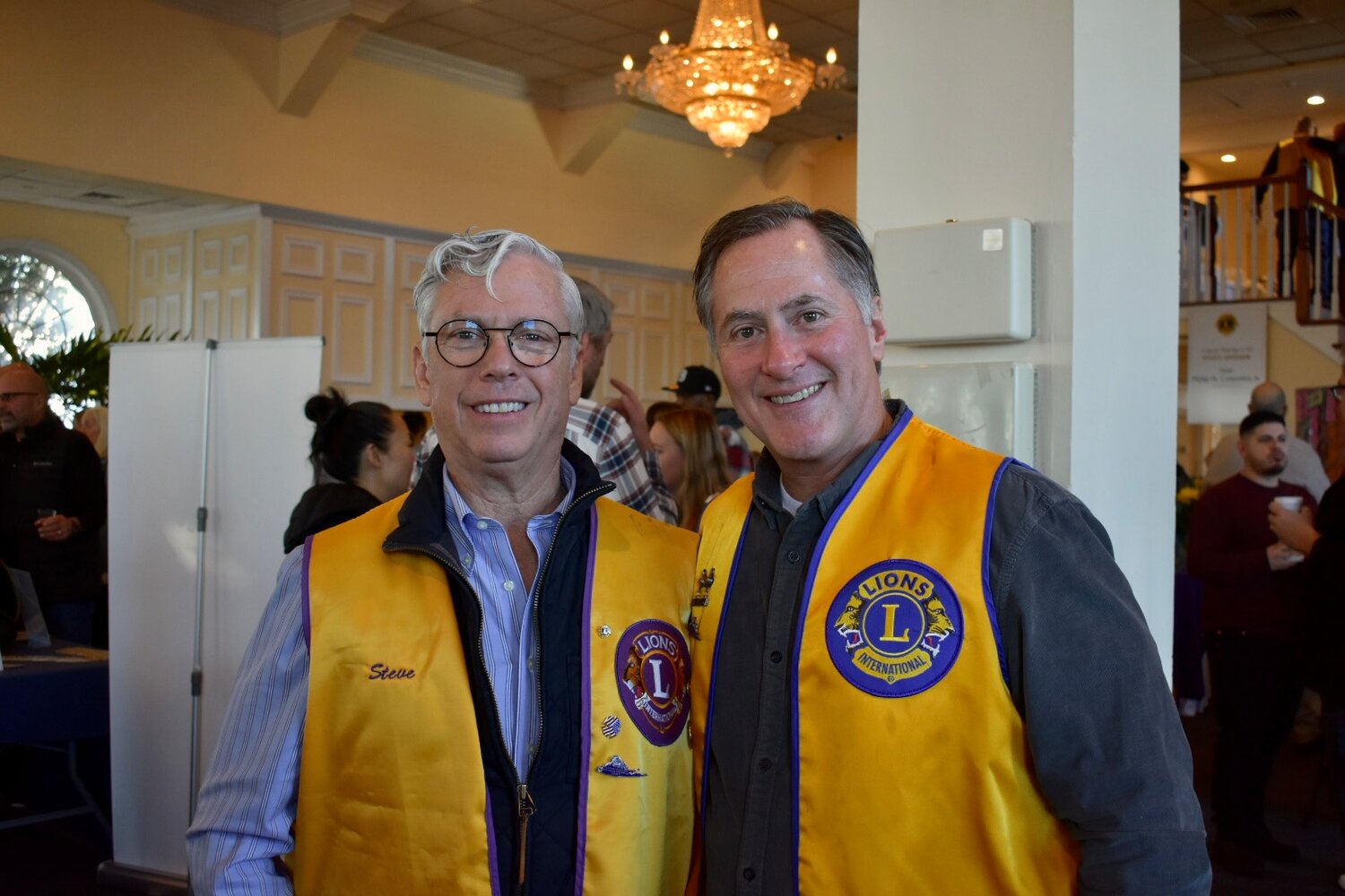 Members of the Bay Shore Lions Club, including Suffolk County Legis. Steve Flotteron and Joseph Fiorillo, were delighted by the massive turnout at the 14th annual Taste for Sight event.